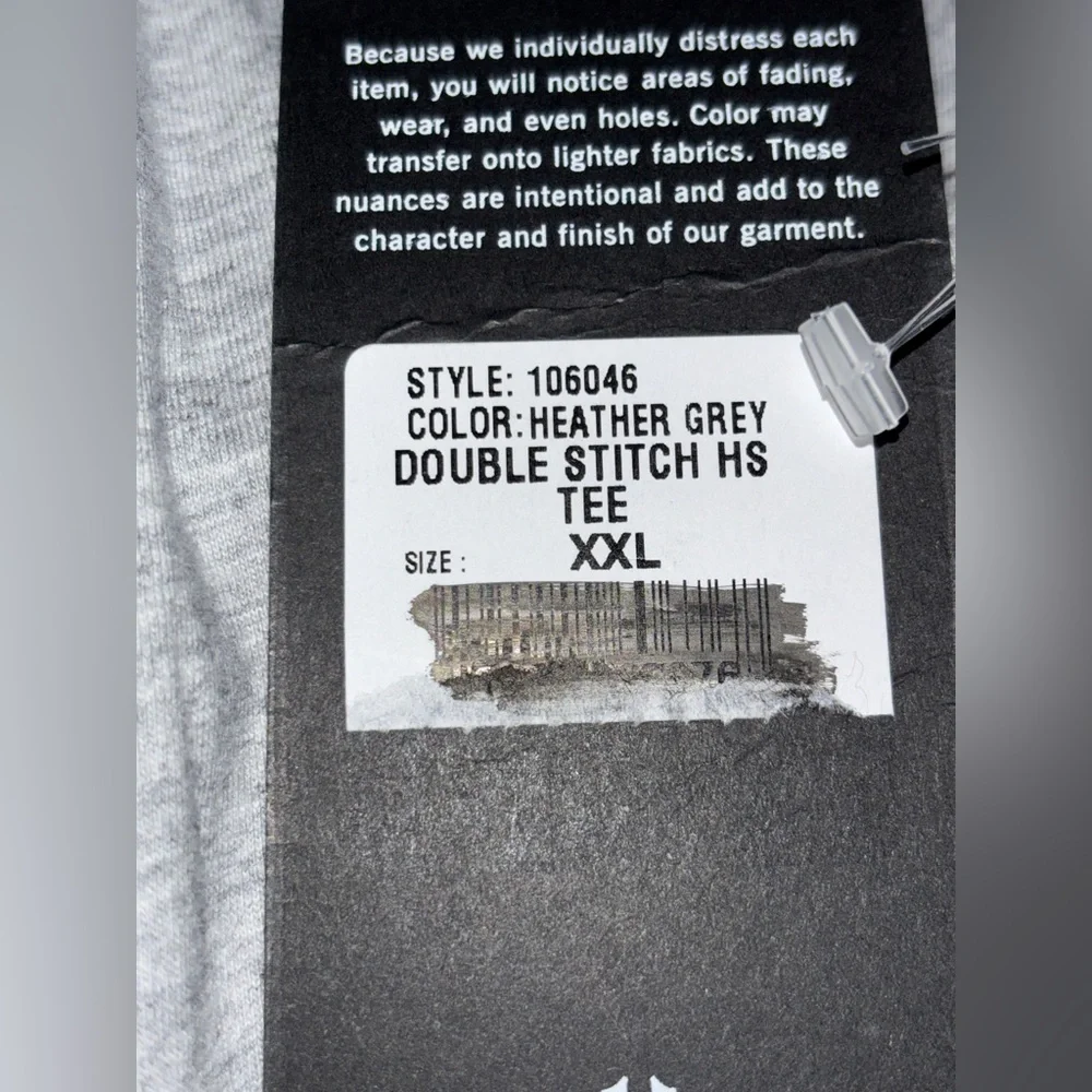 True Religion Double Stitch Horseshoe Logo Men XL Cotton Gray Tee Shirt NEW